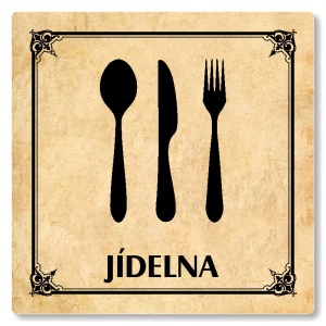 Jídelna, 80x80mm, pergamen, Nebraska